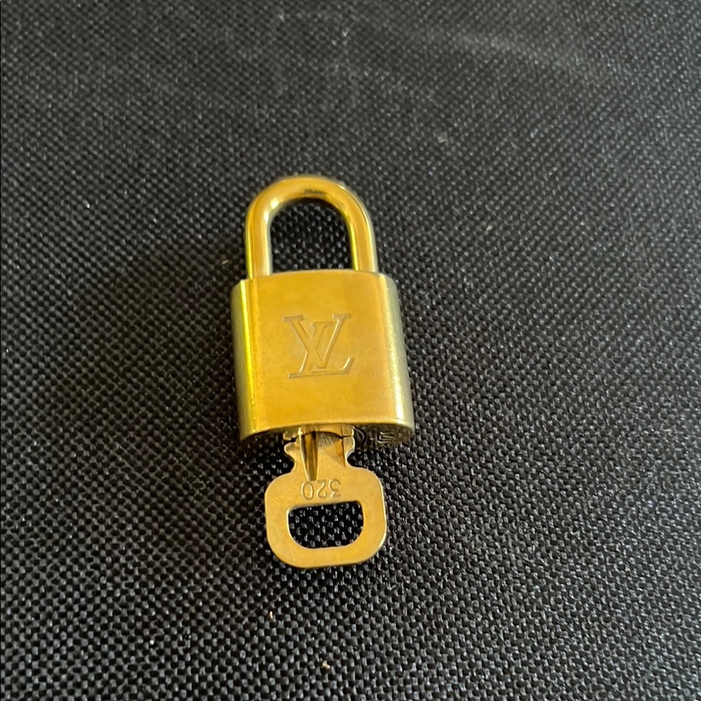 Louis Vuitton Gold Padlock with Key
